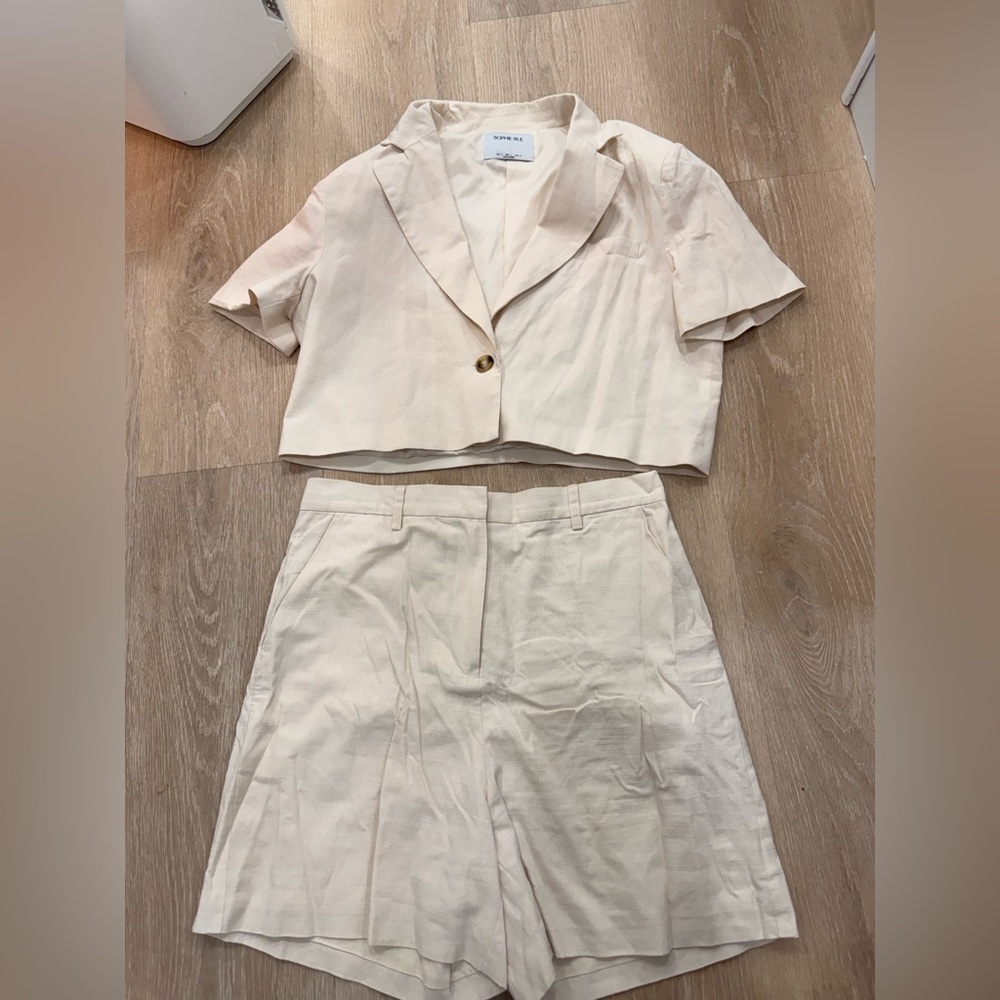 Sophie rue Short suit linen /cotton blend